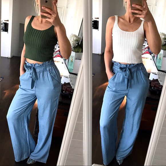 LAST ONE ‼️ S/L 👉🏼 Blue Wide Leg Pants 💦 - Picture 8 of 8